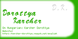 dorottya karcher business card